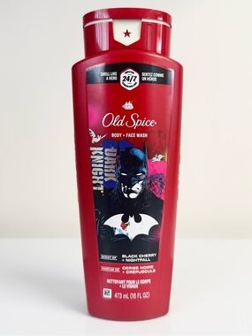 Old Spice x DC Dark Knight Batman Body & Face Wash Black Cherry Nightfall NWT